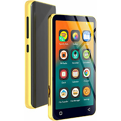 Vendos85 Lecteur MP3 de 4 pouce 80 Go avec Bluetooth et WiFi jaune 