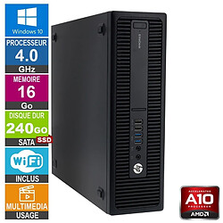 HP 705 G2 SFF A10-8750B 4GHz 16Go/240Go SSD Wifi W10