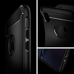 Spigen Sgp Spigen Coque iPhone XR [Rugged Armor] Anti-Choc, Résistante, Souple, Fibre de Carbone, Air Cushion [Noir] Coque Etui Housse pour iPhone XR (6.1 Pouces) (2018) (064CS24871)