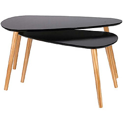 Mes Tables gigognes noires 80x39,5x50 cm - BALTIC