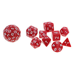 20pcs Jeux de Dés Polyédriques Dice Set en Acryliqu ( D4 + D6 + D8 + D10 + D12 + D20 + D24 + D30 + D60 )