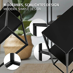 Avis ML-Design Table Console avec 1 Étagère, Métal Noir, 80x26x80 cm, Support pour Fleurs/Livres, Tabouret pour Plantes, Étagère pour Plantes, Table d'appoint Industriel, Décoration Meuble d'Entrée/Salon