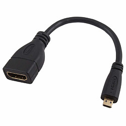 INECK® Adaptateur câble HDMI (HDMI femelle vers micro HDMI Type D mâle)