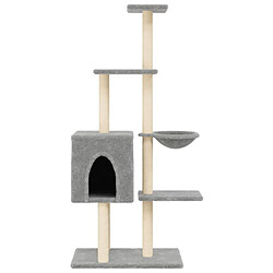 Acheter Arbre à chat avec griffoirs,niche pour chat en sisal Gris clair 145 cm -MN45689