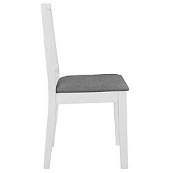 Acheter Maison Chic Lot de 2 Chaises à manger avec coussins,Chaises de cuisine style scandinave - blanc bois solide -MN48552