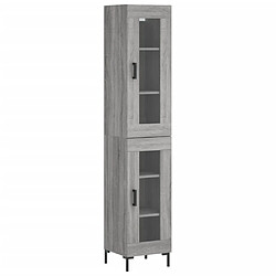 Maison Chic Buffet,Meuble de Rangement,commode pour salon,Cuisine Sonoma gris 34,5x34x180 cm Bois d'ingénierie -MN81268