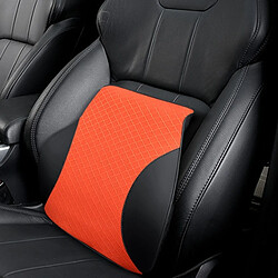 Wewoo Oreiller lombaire en polyester pour voiture respirante quatre saisons mousse viscoélastique orange 