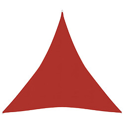 vidaXL Voile d'ombrage 160 g/m² Rouge 5x6x6 m PEHD