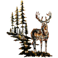 Hanah Home Décoration murale en métal Acacia Deer. Décoration murale en métal Acacia Deer