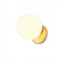 Universal Nordique LED Mur Lune Fer Décoration Moderne Escalier LED Maison Chevet Rond Verre Mur Lampe Bois Appliques E27 (B)