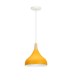 Stoex Plafonnier D'Intérieur Lampe À Suspension Moderne Nordique Lustre Minimaliste Abat-Jour en Métal, Jaune Pour Chambre À Coucher, Cuisine, E27