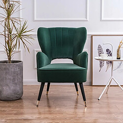 Meubler Design Fauteuil Design Pied Effet Laiton Trendy - Vert