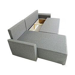 Acheter Habitat Et Jardin Canapé d'angle Gauche convertible + coffre Play L - 3 places - Gris Clair