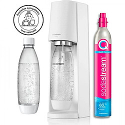 Machine a Soda SODASTREAM TERRABILV - Machine TERRA Blanche Pack 2 bouteilles LV + 1 cylindre d'échange CQC