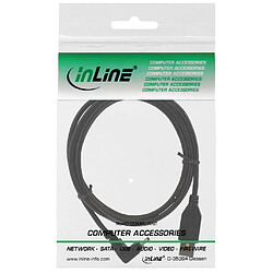 InLine® USB Type A mâle à Mini 5 broches mâle coudé à 90 ° noir 2m