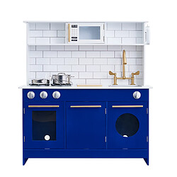 Teamson Kids Jeu de cuisine bleu en bois pour enfant Teamson Fille et Garçon TD-12681B