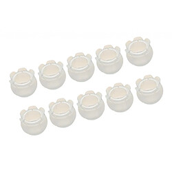 Acheter 10pcs No-slip chaise transparente pieds de jambe de la casquette couvre le protecteur de sol rond Size_3