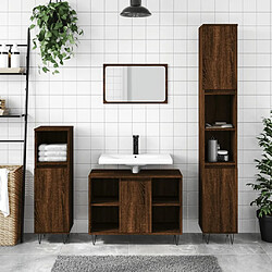 vidaXL Armoire salle de bain chêne marron 80x33x60cm bois d'ingénierie