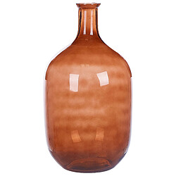 Beliani Vase décoratif DALCHINI fait à la main Verre 51 cm Marron doré