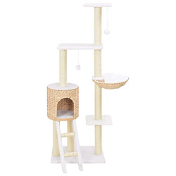 Arbre à chat avec griffoirs,niche pour chat en sisal Herbiers marins -MN99610