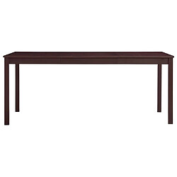 Maison Chic Table de salle à manger,Table à dîner Marron foncé 180 x 90 x 73 cm Pin -GKD93337