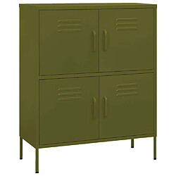 vidaXL Armoire de rangement Vert olive 80x35x101,5 cm Acier