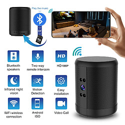 Yonis Enceinte Bluetooth Camera Espion Wifi Full HD + SD 128Go