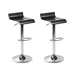 Beliani Tabouret de bar Set de 2 Noir VALENCIA 