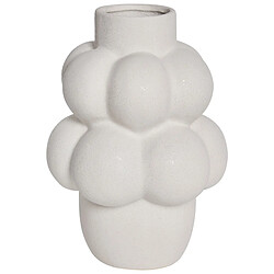 Beliani Vase à fleurs VIMBA Céramique 32 cm Blanc cassé