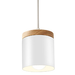 Stoex Suspension Luminaire Moderne E27 Suspension Lustre Rétro en Métal Plafonnier Nordique Pour Salle À Manger, Bureau, Chambre À Coucher, Cuisine (Blanc) 