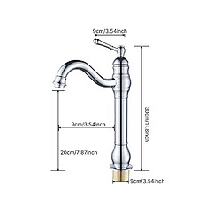 Acheter Robinet de Lavabo Rétro, Robinet Salle de Bain en Laiton Bronzé