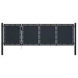 vidaXL Portail de jardin Acier 350x100 cm Anthracite 