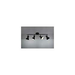 Spot de Plafond Gina Classic à 4 Lumières, Barre Noir Mat