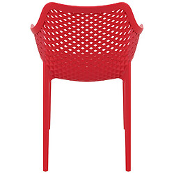 Alterego Chaise de jardin / terrasse 'SISTER' rouge en matière plastique