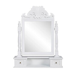 vidaXL Coiffeuse avec miroir pivotant rectangulaire MDF 