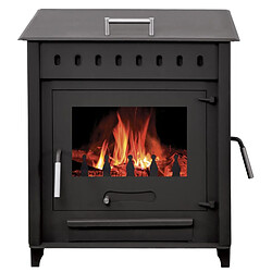 Interstoves POÊLE À BOIS AVEC FOUR SARA 12 | BÛCHES 45CM - Acier 