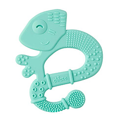 Chicco Super Soft Anneau de dentition en silicone avec relief et textures pour bébé avec gencives sensibles, facile à saisir, ergonomique, bébé 2 mois+, design Iguana