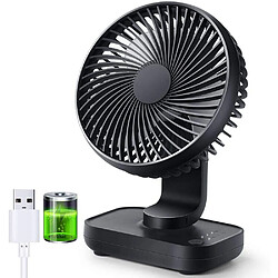 Mini Ventilateur de Bureau Refroidisseur d'air à 4 Vitesses Ventilateur Portable de Refroidissement USB Rechargeable 