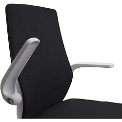 Acheter Decoshop26 Chaise de bureau ergonomique accoudoirs mécanisme de bascule en maille noir BUR04106