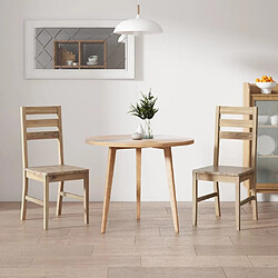 Maison Chic Lot de 2 Chaises à manger,Chaise pour cuisine,Solide Structure bois d'acacia solide -MN29311