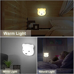 Universal Lumière de nuit LED enfant, bébé rechargeable enfant sans fil changement de couleur lumière de nuit lumière tactile USB portable lumière de chambre dimmable ours mignon lumière de nuit chambre bébé chambre à coucher lecture, (blanc) 