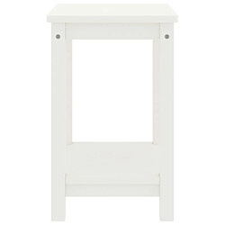 Avis Maison Chic Table de chevet,Table de nuit,Table d'appoint pour salon Blanc 35x30x47 cm Bois de pin massif -MN66034