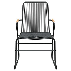 Acheter Maison Chic Lot de 4 Chaises de jardin,Fauteuil d'extérieur noir 58x59x85,5 cm rotin PVC -MN56500