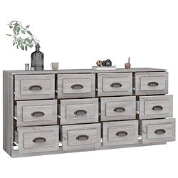 Acheter Maison Chic Ensemble de 2 Buffets,commode,console pour rangement sonoma gris bois d'ingénierie -MN83823