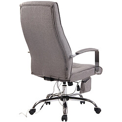 Avis Decoshop26 Fauteuil de bureau sur roulettes fonction massage mécanisme de balance en tissu gris 10_0002611