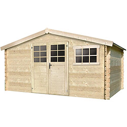 Solid Abri de jardin - 12.54 m² - 4.13 x 3.05 x 2.18 m - 34 mm.