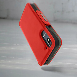 Acheter Étui Doro 8050 Porte-carte 2 languettes magnétique Wallet Case Original - Rouge