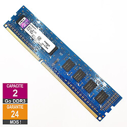 Barrette Mémoire 2Go RAM DDR3 Kingston KTH9600C/2G DIMM PC3-12800U 1Rx8 - Reconditionné