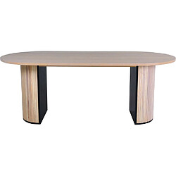 Acheter Venture Home Table de repas ovale Bianca 200 x 90 cm noir et naturel.