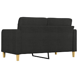 Acheter vidaXL Canapé à 2 places Noir 140 cm Tissu